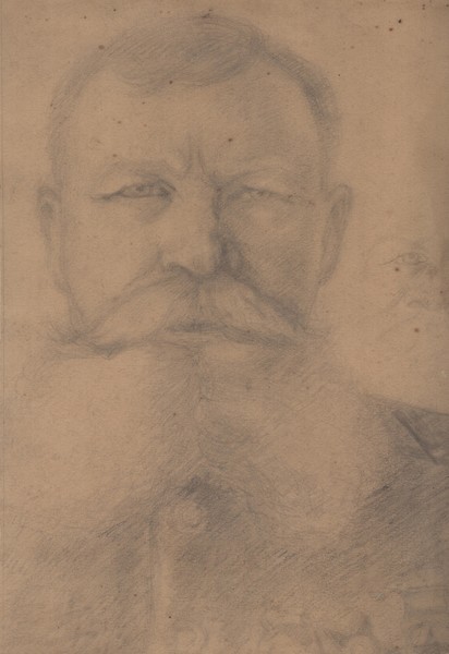 Портрет мужчины с раздвоенной бородой.