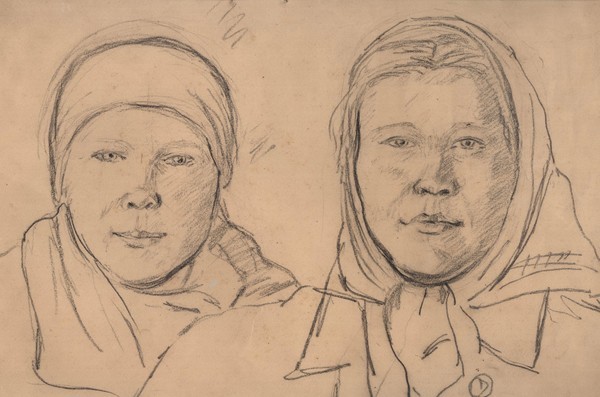 Два женских портрета.