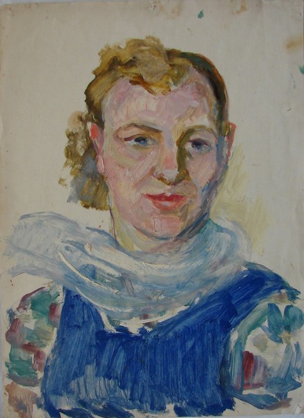 Портрет женщины в голубом.